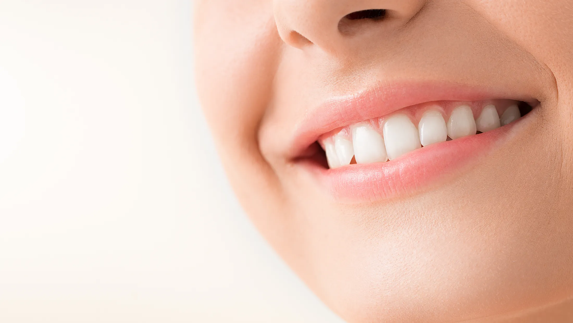 Close-up of a bright, natural smile