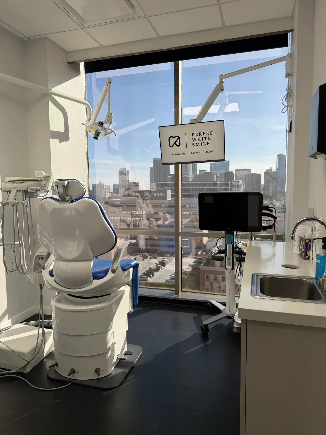Perfect White Smile treatment room overlooking Beverly Hills