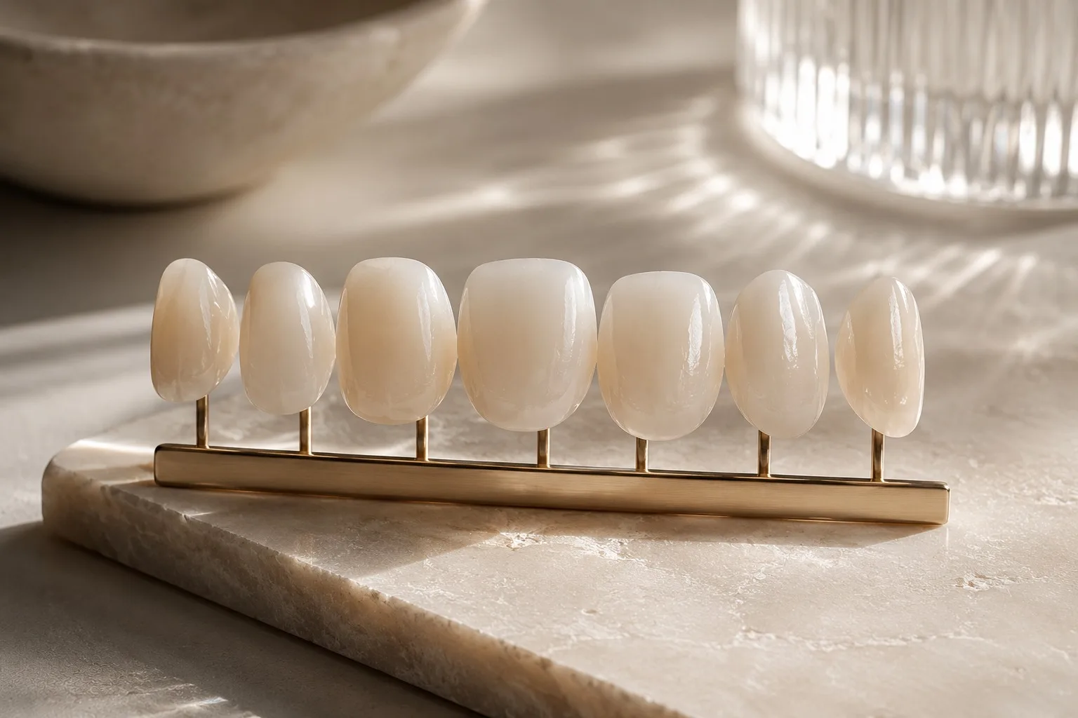 Hand crafted porcelain veneers at Perfect White Smile